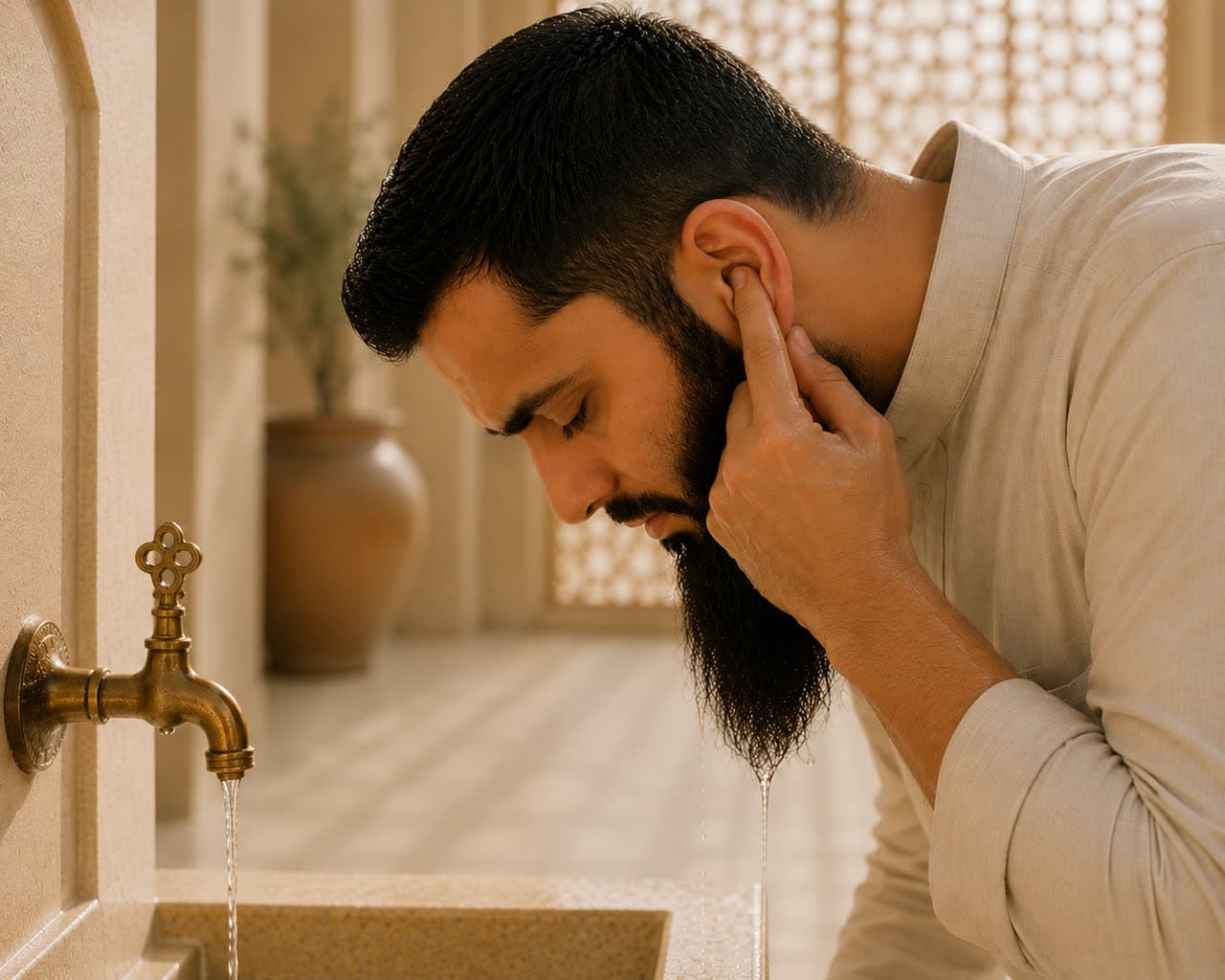 Wipe your ears, once